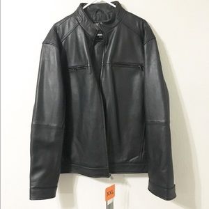 Boston Harbour | Black Genuine Leather Jacket